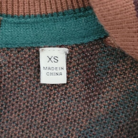 Scotch & Soda Amsterdam Floral Print Cardigan Womens Size XS Brown - Picture 6 of 9